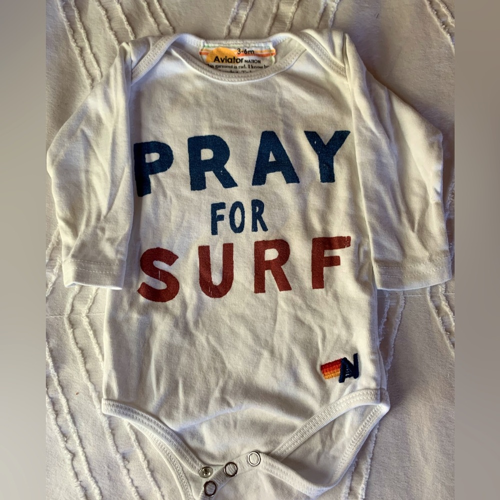 RARE! Aviator Nation Pray For Surf Onesie